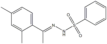 N-[(E)-1-(2,4-dimethylphenyl)ethylideneamino]benzenesulfonamide 结构式