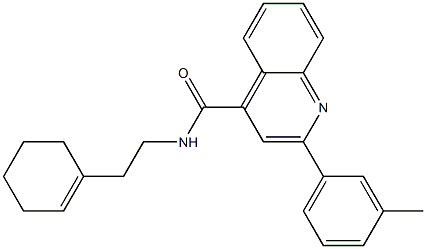 N-[2-(cyclohexen-1-yl)ethyl]-2-(3-methylphenyl)quinoline-4-carboxamide 结构式
