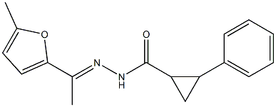 N-[(E)-1-(5-methylfuran-2-yl)ethylideneamino]-2-phenylcyclopropane-1-carboxamide 结构式