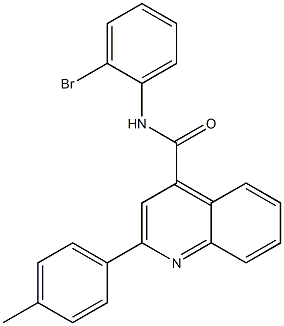 N-(2-bromophenyl)-2-(4-methylphenyl)quinoline-4-carboxamide 结构式