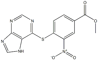 methyl 3-nitro-4-(7H-purin-6-ylsulfanyl)benzoate 结构式