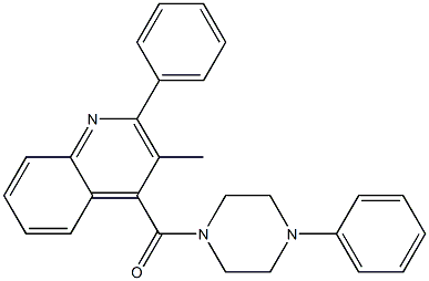 (3-methyl-2-phenylquinolin-4-yl)-(4-phenylpiperazin-1-yl)methanone 结构式