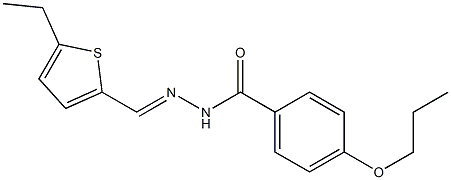 N-[(E)-(5-ethylthiophen-2-yl)methylideneamino]-4-propoxybenzamide 结构式