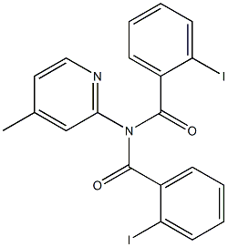 2-iodo-N-(2-iodobenzoyl)-N-(4-methylpyridin-2-yl)benzamide 结构式