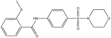 2-methylsulfanyl-N-(4-morpholin-4-ylsulfonylphenyl)benzamide 结构式