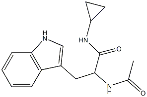 2-acetamido-N-cyclopropyl-3-(1H-indol-3-yl)propanamide 结构式