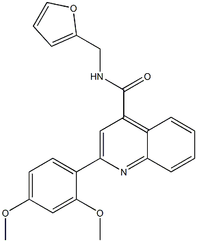 2-(2,4-dimethoxyphenyl)-N-(furan-2-ylmethyl)quinoline-4-carboxamide 结构式