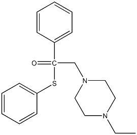 1-(4-ethylpiperazin-1-yl)-2-phenyl-2-phenylsulfanylethanone 结构式
