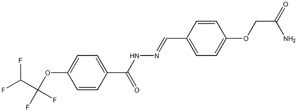 N-[(E)-[4-(2-amino-2-oxoethoxy)phenyl]methylideneamino]-4-(1,1,2,2-tetrafluoroethoxy)benzamide 结构式