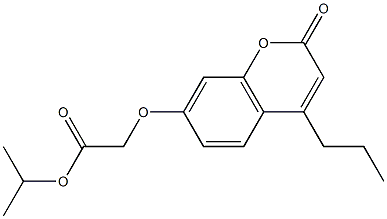 propan-2-yl 2-(2-oxo-4-propylchromen-7-yl)oxyacetate 结构式