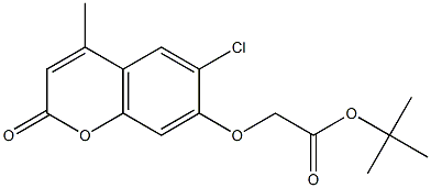 tert-butyl 2-(6-chloro-4-methyl-2-oxochromen-7-yl)oxyacetate 结构式