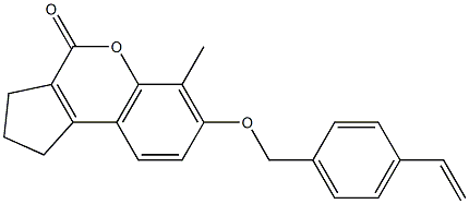 7-[(4-ethenylphenyl)methoxy]-6-methyl-2,3-dihydro-1H-cyclopenta[c]chromen-4-one 结构式