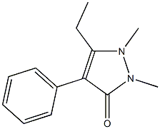 5-ethyl-1,2-dimethyl-4-phenylpyrazol-3-one 结构式