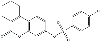 (4-methyl-6-oxo-7,8,9,10-tetrahydrobenzo[c]chromen-3-yl) 4-chlorobenzenesulfonate 结构式