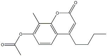 (4-butyl-8-methyl-2-oxochromen-7-yl) acetate 结构式