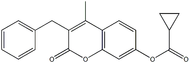 (3-benzyl-4-methyl-2-oxochromen-7-yl) cyclopropanecarboxylate 结构式