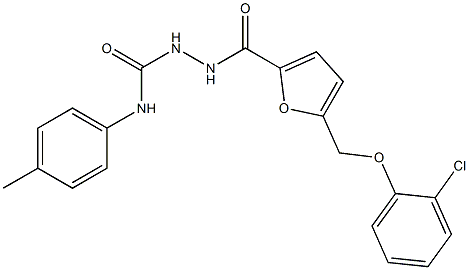 1-[[5-[(2-chlorophenoxy)methyl]furan-2-carbonyl]amino]-3-(4-methylphenyl)urea 结构式