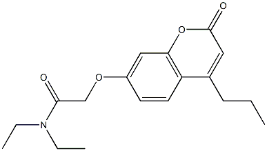 N,N-diethyl-2-(2-oxo-4-propylchromen-7-yl)oxyacetamide 结构式