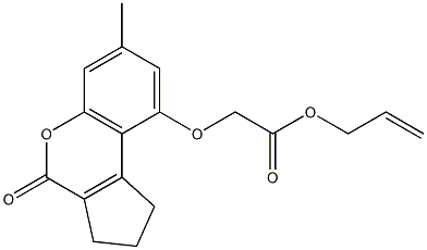 prop-2-enyl 2-[(7-methyl-4-oxo-2,3-dihydro-1H-cyclopenta[c]chromen-9-yl)oxy]acetate 结构式