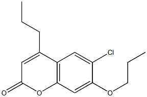 6-chloro-7-propoxy-4-propylchromen-2-one 结构式