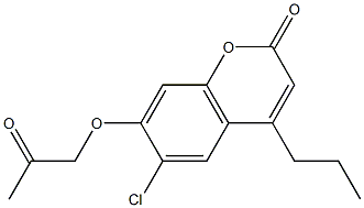 6-chloro-7-(2-oxopropoxy)-4-propylchromen-2-one 结构式