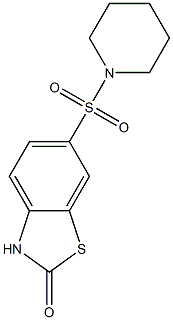 6-piperidin-1-ylsulfonyl-3H-1,3-benzothiazol-2-one 结构式