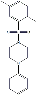 1-(2,5-dimethylphenyl)sulfonyl-4-phenylpiperazine 结构式