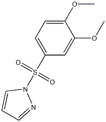 1-(3,4-dimethoxyphenyl)sulfonylpyrazole 结构式