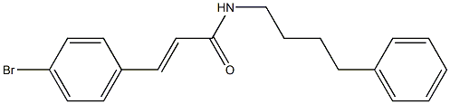 (E)-3-(4-bromophenyl)-N-(4-phenylbutyl)prop-2-enamide 结构式
