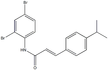 (E)-N-(2,4-dibromophenyl)-3-(4-propan-2-ylphenyl)prop-2-enamide 结构式