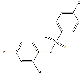 4-chloro-N-(2,4-dibromophenyl)benzenesulfonamide 结构式