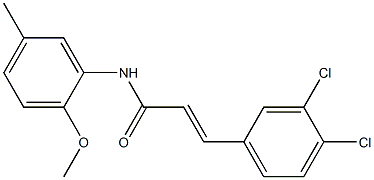 (E)-3-(3,4-dichlorophenyl)-N-(2-methoxy-5-methylphenyl)prop-2-enamide 结构式