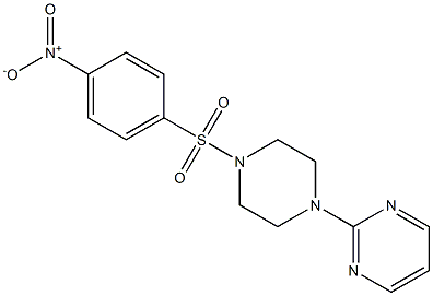 2-[4-(4-nitrophenyl)sulfonylpiperazin-1-yl]pyrimidine 结构式