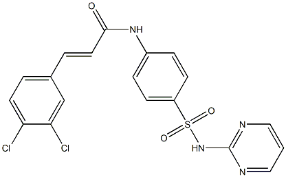 (E)-3-(3,4-dichlorophenyl)-N-[4-(pyrimidin-2-ylsulfamoyl)phenyl]prop-2-enamide 结构式