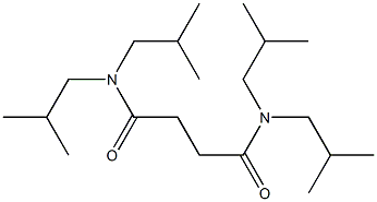 N,N,N',N'-tetrakis(2-methylpropyl)butanediamide 结构式