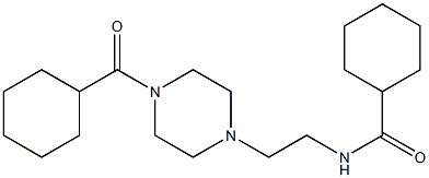 N-[2-[4-(cyclohexanecarbonyl)piperazin-1-yl]ethyl]cyclohexanecarboxamide 结构式