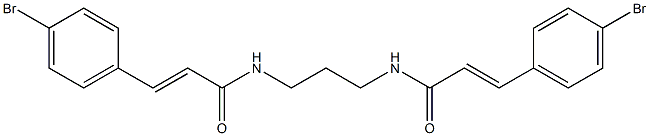 (E)-3-(4-bromophenyl)-N-[3-[[(E)-3-(4-bromophenyl)prop-2-enoyl]amino]propyl]prop-2-enamide 结构式