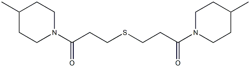 1-(4-methylpiperidin-1-yl)-3-[3-(4-methylpiperidin-1-yl)-3-oxopropyl]sulfanylpropan-1-one 结构式