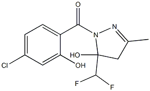 (4-chloro-2-hydroxyphenyl)-[5-(difluoromethyl)-5-hydroxy-3-methyl-4H-pyrazol-1-yl]methanone 结构式