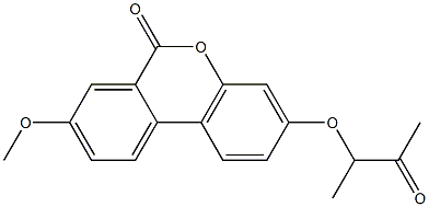 8-methoxy-3-(3-oxobutan-2-yloxy)benzo[c]chromen-6-one 结构式