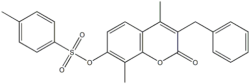 (3-benzyl-4,8-dimethyl-2-oxochromen-7-yl) 4-methylbenzenesulfonate 结构式