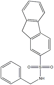 N-benzyl-9H-fluorene-2-sulfonamide 结构式