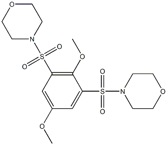 4-(2,5-dimethoxy-3-morpholin-4-ylsulfonylphenyl)sulfonylmorpholine 结构式