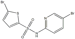 5-bromo-N-(5-bromopyridin-2-yl)thiophene-2-sulfonamide 结构式