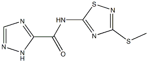 N-(3-methylsulfanyl-1,2,4-thiadiazol-5-yl)-1H-1,2,4-triazole-5-carboxamide 结构式