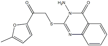 3-amino-2-[2-(5-methylfuran-2-yl)-2-oxoethyl]sulfanylquinazolin-4-one 结构式