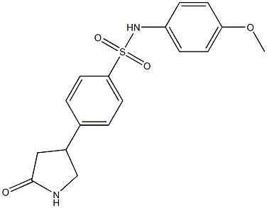 N-(4-methoxyphenyl)-4-(5-oxopyrrolidin-3-yl)benzenesulfonamide 结构式