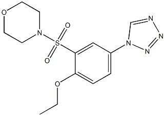 4-[2-ethoxy-5-(tetrazol-1-yl)phenyl]sulfonylmorpholine 结构式