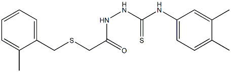 1-(3,4-dimethylphenyl)-3-[[2-[(2-methylphenyl)methylsulfanyl]acetyl]amino]thiourea 结构式