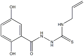 1-[(2,5-dihydroxybenzoyl)amino]-3-prop-2-enylthiourea 结构式